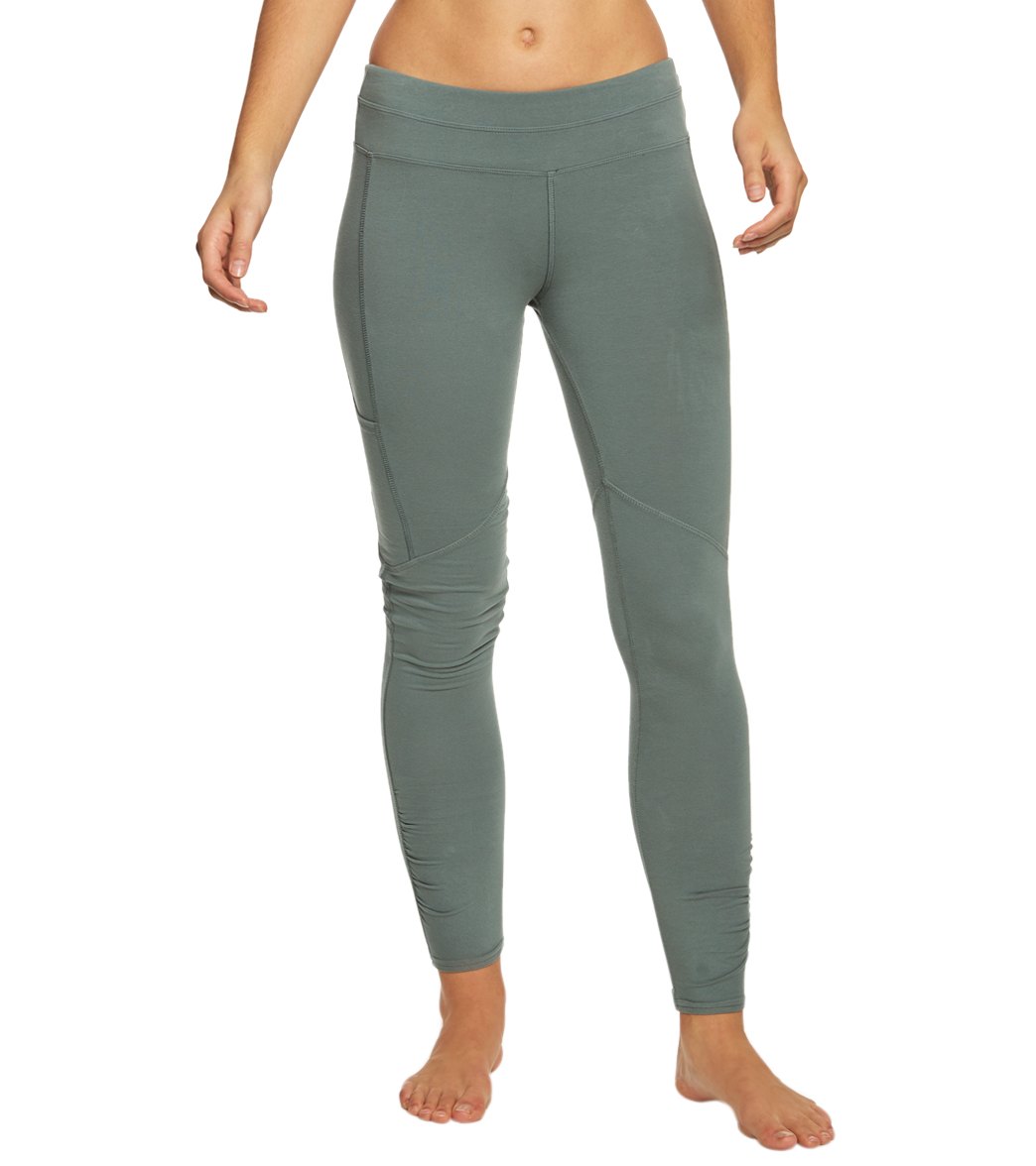 Hard Tail Skinny Ankle Cotton Leggings With Pockets